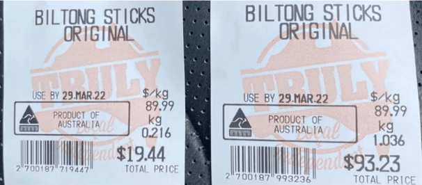 Billtong sticks