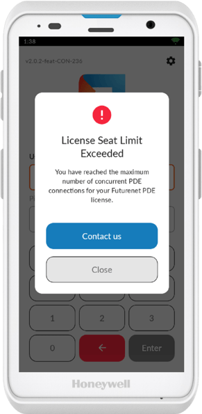 HoneywellLicenseExceeded