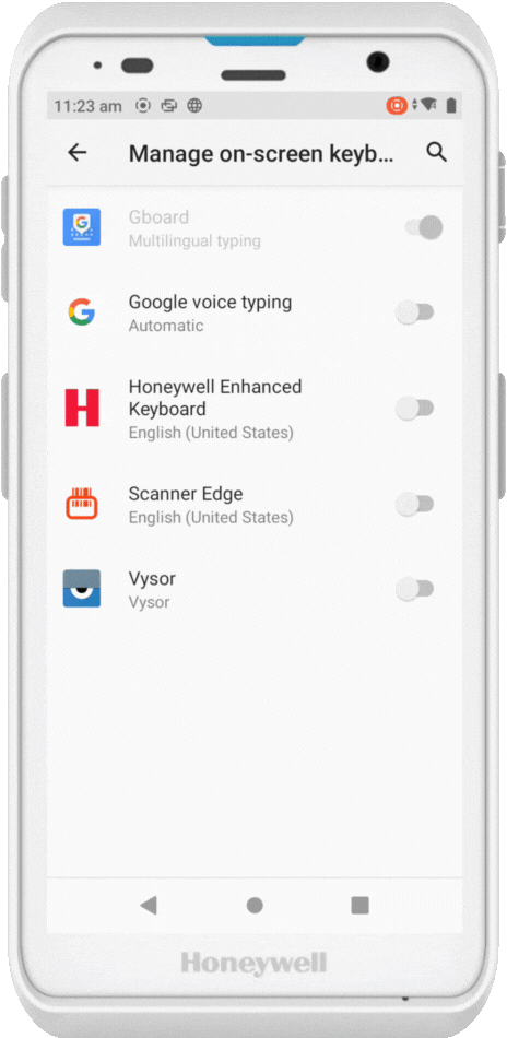 PDE Turn Vysor On Honeywell